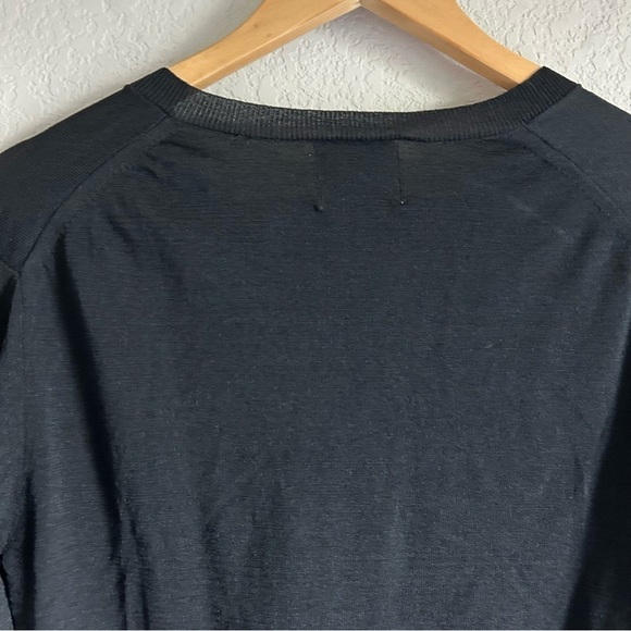 Elie by Elie Tahari V Neck Long Sleeve Viscose Single Pocket Sweater Top… - Picture 7 of 12